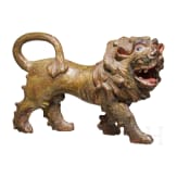 A carved Baroque lion, Val Gardena, 18th century