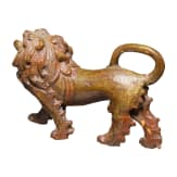 A carved Baroque lion, Val Gardena, 18th century