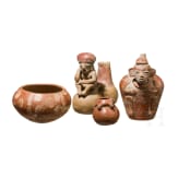 Four Central and South American ceramic vessels, circa 1st &ndash; 14th century