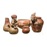 Four Central and South American ceramic vessels, circa 1st &ndash; 14th century