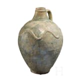 T&uuml;rkis-gr&uuml;n glasierter Vorratskrug, parthisch, 2. Jhdt. v. Chr. - 2. Jhdt. n. Chr.