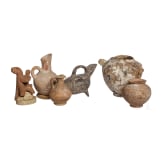 A group of Hittite ceramic vessels and a terracotta, Anatolia, 2nd millenium BC