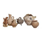 A group of Hittite ceramic vessels and a terracotta, Anatolia, 2nd millenium BC