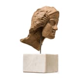 An old Italian terracotta head of Minerva, 4th century B.C.