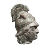 A Roman bronze head of Minerva, 2nd &ndash; 3rd century