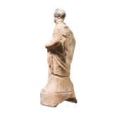 A Greek female terracotta statuette, Magna Graecia, 4th century B.C.