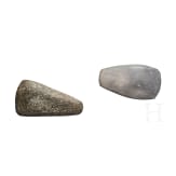 Two Western European Neolithic axeheads, circa 5000 B.C.