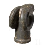 A Celtic ram's head finial, circa 4th century B.C.