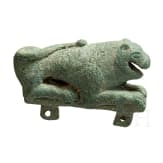 A Byzantine bronze panther figure