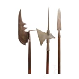 Drei Stangenwaffen, deutsch, 19./20. Jhdt.