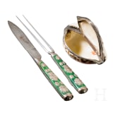 Besteck und Schnupftabakdose, deutsch, 19. Jhdt.