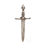 Silbermontierter Linkhanddolch, deutsch, Historismus im Stil um 1600