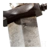 Silbermontierter Linkhanddolch, deutsch, Historismus im Stil um 1600