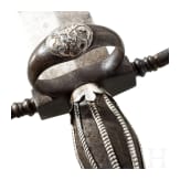 Silbermontierter Linkhanddolch, deutsch, Historismus im Stil um 1600