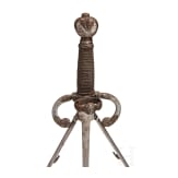 Linkhanddolch mit Springklinge, hochwertige Sammleranfertigung im Stil des 16. Jhdts.