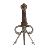 Linkhanddolch mit Springklinge, hochwertige Sammleranfertigung im Stil des 16. Jhdts.