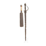 Felddegen, deutsch, um 1640 und Vorlegemesser, deutsch, um 1700