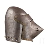 Beckenhaube mit Visier (Hundsgugel) im Stil des fr&uuml;hen 15. Jhdts.