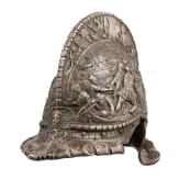 Prunk-Sturmhaube aus Kupferguss nach Vorbild der Renaissance, deutscher Historismus um 1860