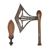 Ikula-Messer der Kuba und gro&szlig;e Ritualaxt der Songye, Kongo