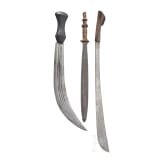 Drei Schwerter und Messer, Zentralafrika, um 1900