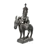 Skulptur eines Benin Reiters, wohl Westafrika, 20. Jhdt.