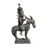 Skulptur eines Benin Reiters, wohl Westafrika, 20. Jhdt.