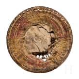Silbermontierter Faustschild mit gro&szlig;em Spitzbuckel, Kaukausus, Ende 19. Jhdt.