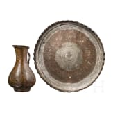 Gravierter Wasserkrug und Tablett, Afghanistan, 19. Jhdt.