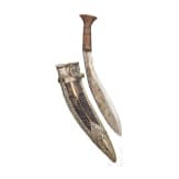 Silbermontierter Kukri, Nepal, um 1900