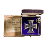 Eisernes Kreuz 1914, 1. Klasse im Etui mit Miniatur und &Uuml;berkarton