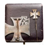 Eisernes Kreuz 1914, 1. Klasse im Etui mit Miniatur und &Uuml;berkarton