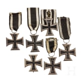 Eisernes Kreuz 1914, 1. Klasse und f&uuml;nf Eiserne Kreuze 1914, 2. Klasse, Preu&szlig;en