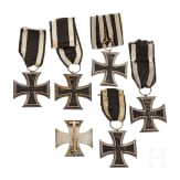 Eisernes Kreuz 1914, 1. Klasse und f&uuml;nf Eiserne Kreuze 1914, 2. Klasse, Preu&szlig;en