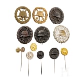 Sammlung 12 Verwundetenabzeichen, Preu&szlig;en, um 1918