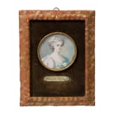 Enrichetta d'Este (1702-77) - Portraitminiatur auf Elfenbein der Prinzessin von Modena, Ende 19. Jhdt.