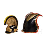 Miniaturhelm und -k&uuml;rass im Stil der Zeit um 1850