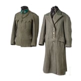 Feldgrauer Mantel und Uniformjacke, &Ouml;sterreich, 1. H&auml;lfte 20. Jhdt.