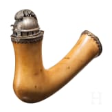 Silbergefasster Meerschaumpfeifenkopf aus der Regierungszeit von Kaiser Franz I. (1804-35)
