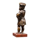 Bronzeskulptur eines preu&szlig;ischen Soldatenjungen