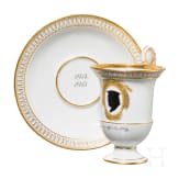 Andenkentasse Hindenburg mit Untertasse, Mei&szlig;en, Anfang 20. Jhdt.
