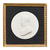 Porzellanrelief Gneisenau und Miniatur, Preu&szlig;en