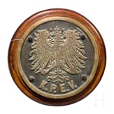 Lokschild der K&ouml;niglich Preu&szlig;ischen Eisenbahn Verwaltung, Preu&szlig;en, um 1900