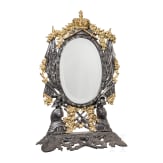Cast iron trophy mirror, 19th century