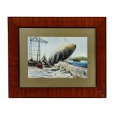 Naval airship in port