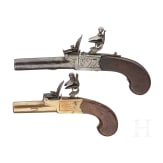 Zwei Steinschlossterzerole, England, um 1800
