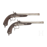 Ein Paar Perkussionspistolen, Bartels in Wiesbaden, um 1850