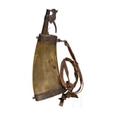 Pulverflasche mit erotischen Gravuren, deutsch, 19. Jhdt.