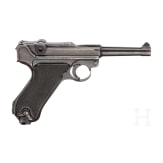 Pistole 08, Mauser, Code "42 - byf", (port. Typ 942), mit Tasche