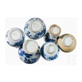 A set of six Chinese miniature vases on a stand, 18th/19th century